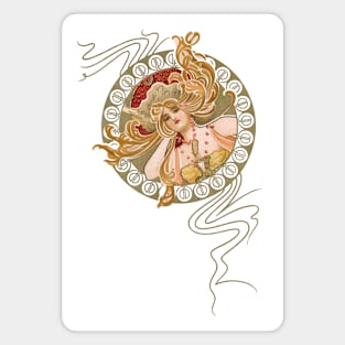 Art Nouveau Lady Magnet